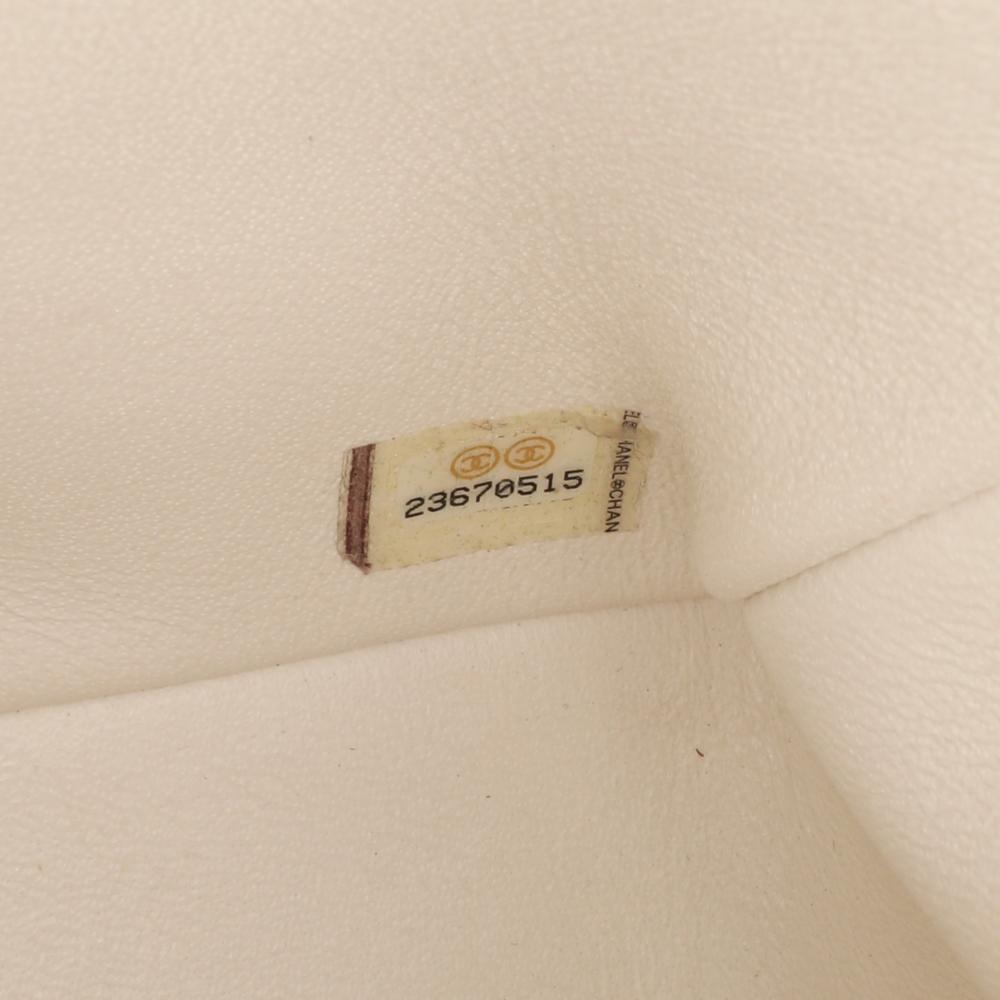 Chanel B Chanel White Ivory Calf Leather Mini Square Classic Crumpled skin Single Flap Italy