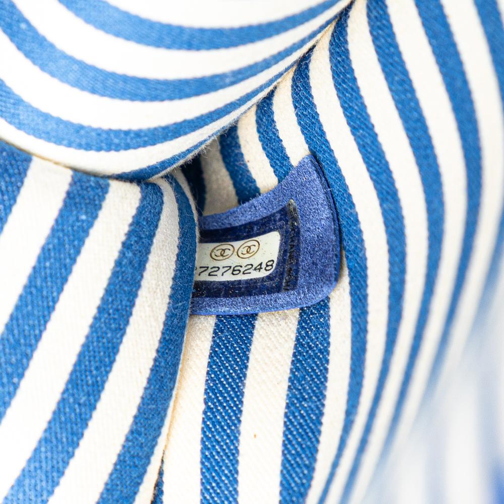 Chanel B Chanel Blue Calf Leather Chevron skin Coco Envelope Shoulder Bag France