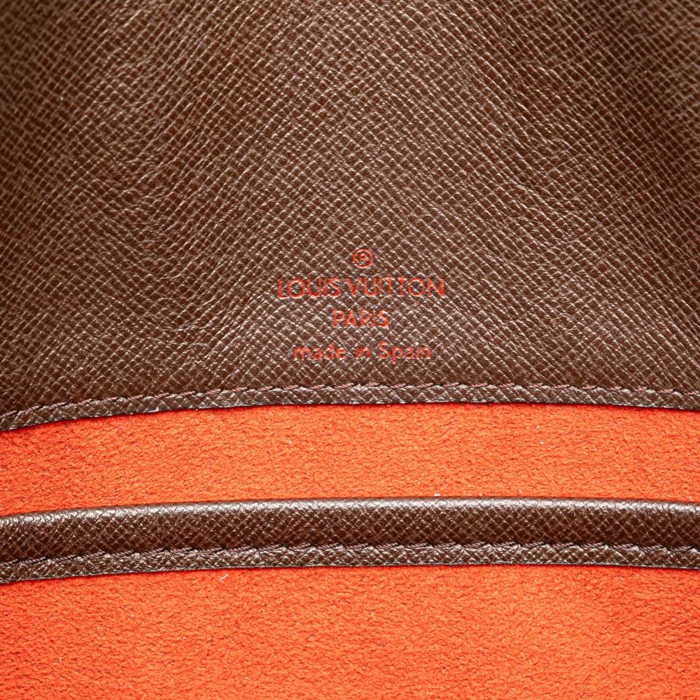 Louis Vuitton B Louis Vuitton Brown Damier Canvas Canvas Damier Ebene Musette Tango Short Strap Spain