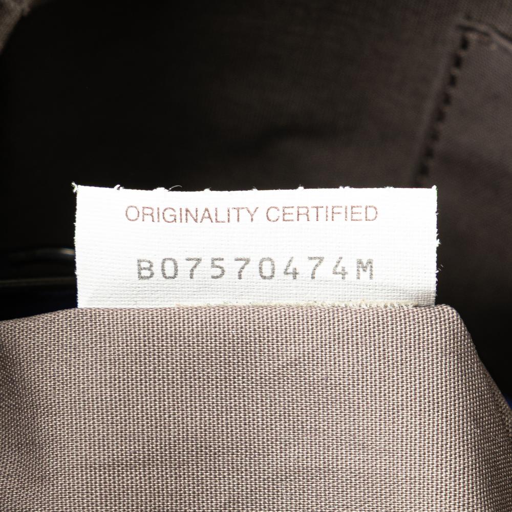 Bottega Veneta B Bottega Veneta Black with Blue Calf Leather Intrecciato Trimmed Crossbody Italy