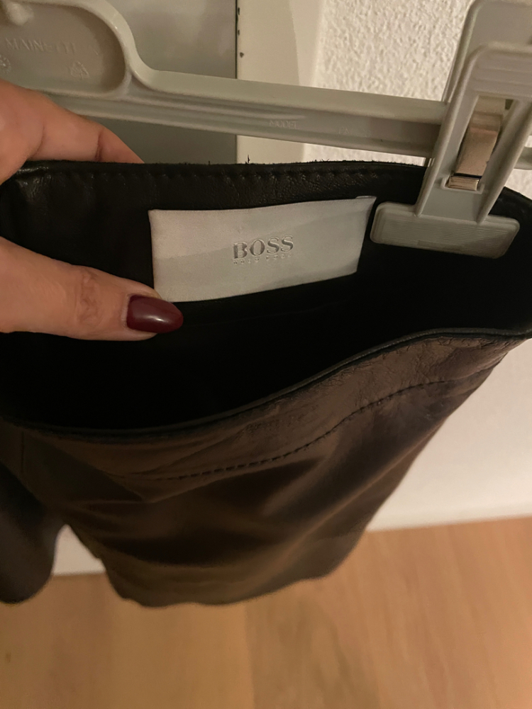 Boss Leather jean light A-shape knee-length