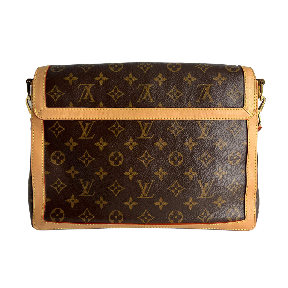 Louis Vuitton Boulogne Canvas Flap Shoulder Bag Monogram