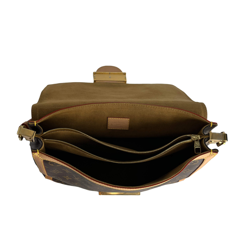 Louis Vuitton Boulogne Canvas Flap Shoulder Bag Monogram