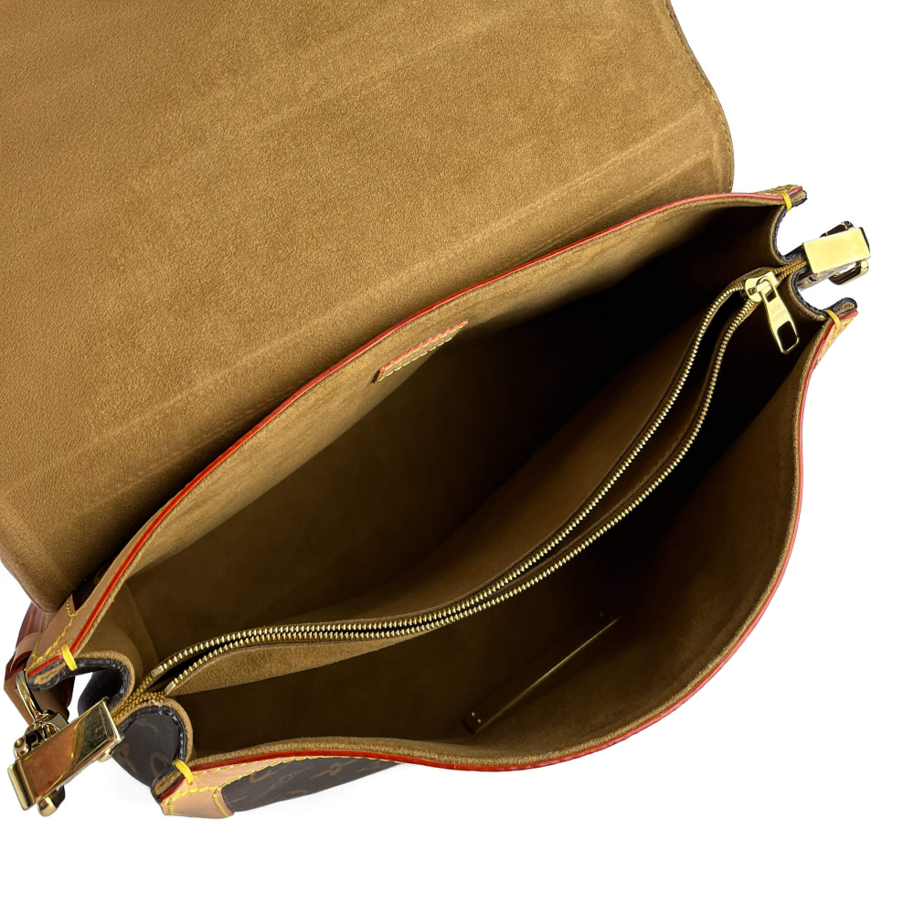 Louis Vuitton Boulogne Canvas Flap Shoulder Bag Monogram