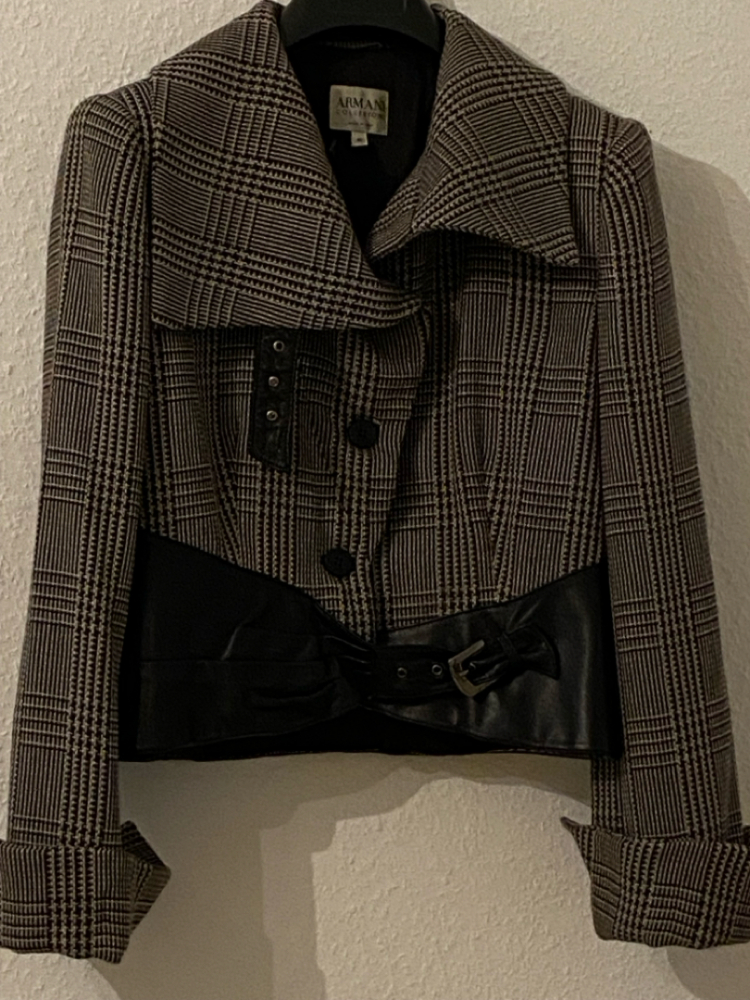 Armani Collezioni Jacket (woolen & leather)