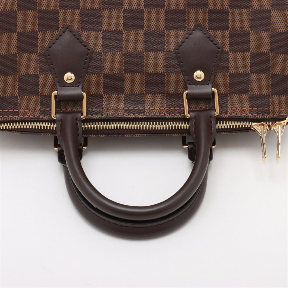 Louis Vuitton Speedy 25 Bandoulière Canvas Trunk Handbag Damier Ebene