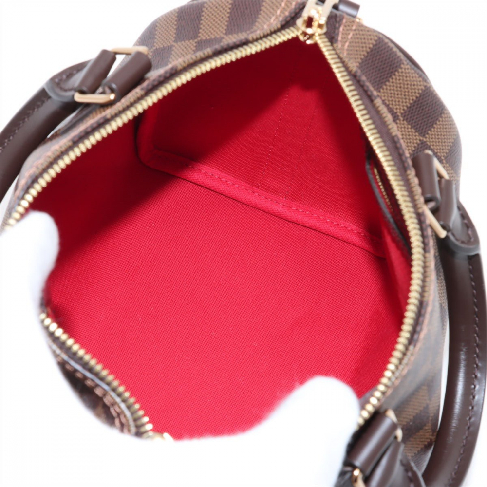 Louis Vuitton Speedy 25 Bandoulière Canvas Trunk Handbag Damier Ebene