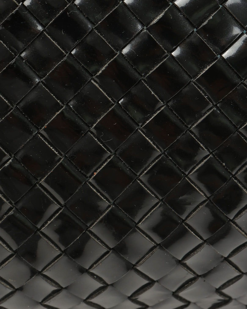 Bottega Veneta Patent Intrecciato Cabat MM Tote Bag