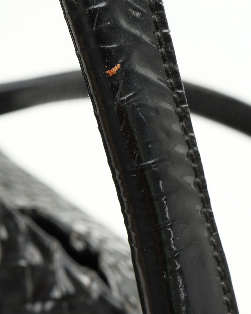 Bottega Veneta Patent Intrecciato Cabat MM Tote Bag