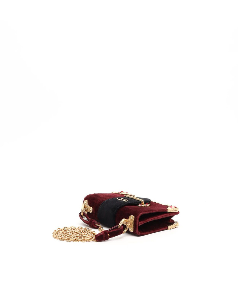 Prada Velvet Crystal Cahier Chain Bag