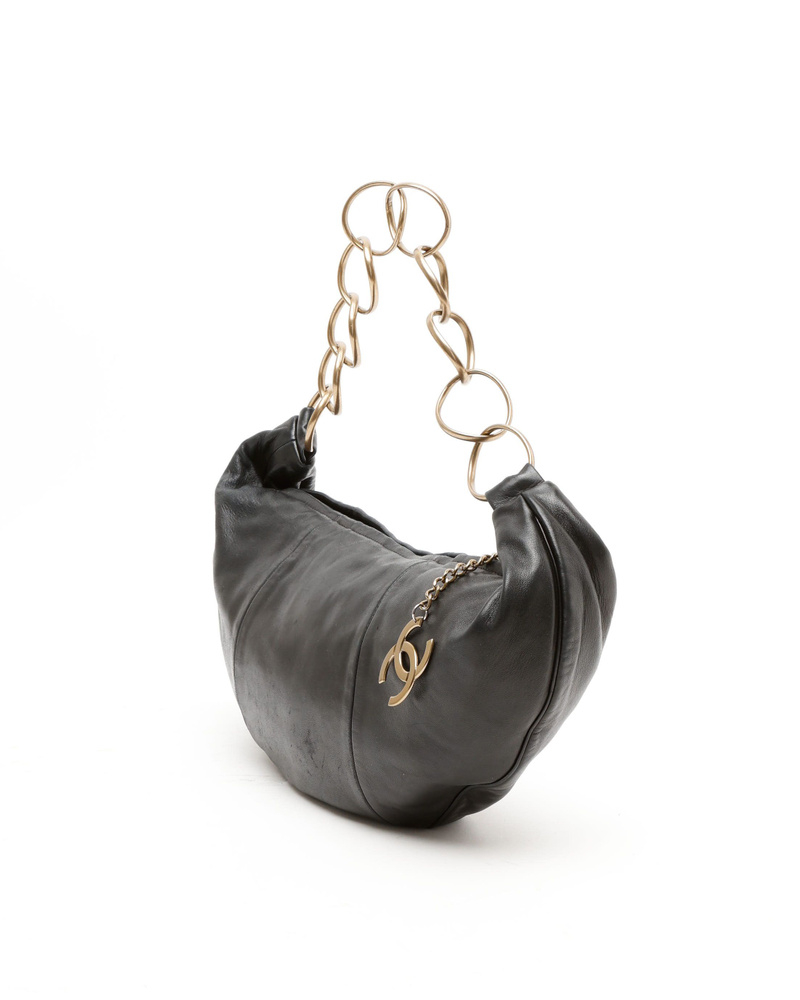 Chanel CC Half Moon Chain Hobo Bag