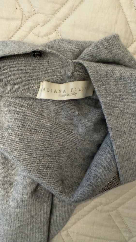 Fabiana Filippi Grauer Wollpullover