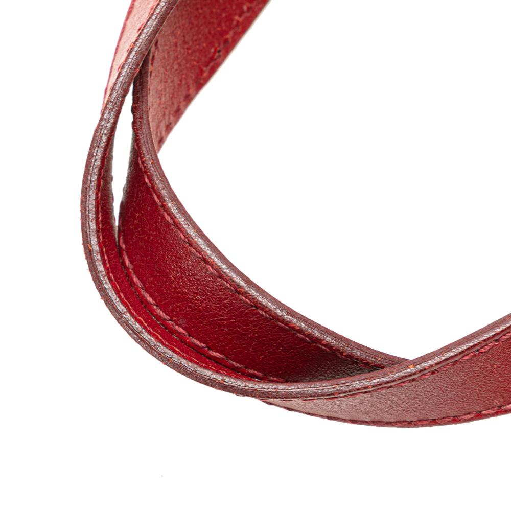 Fendi B Fendi Brown Beige with Red Canvas Fabric Zucchino Tote Italy