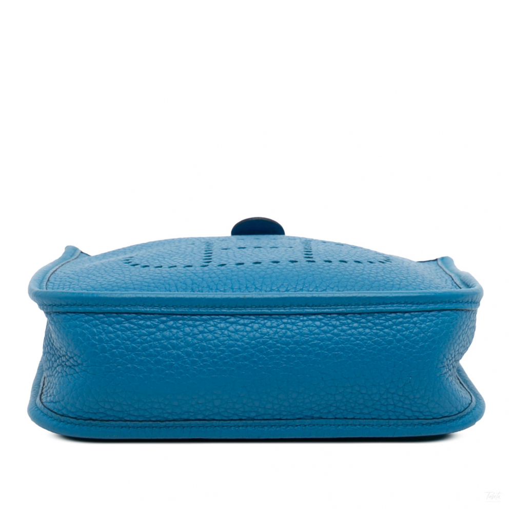 Hermès Evelyne 16 TPM Taurillon Clemence Leather Amazone Hobo Crossbody Blue Zanzibar
