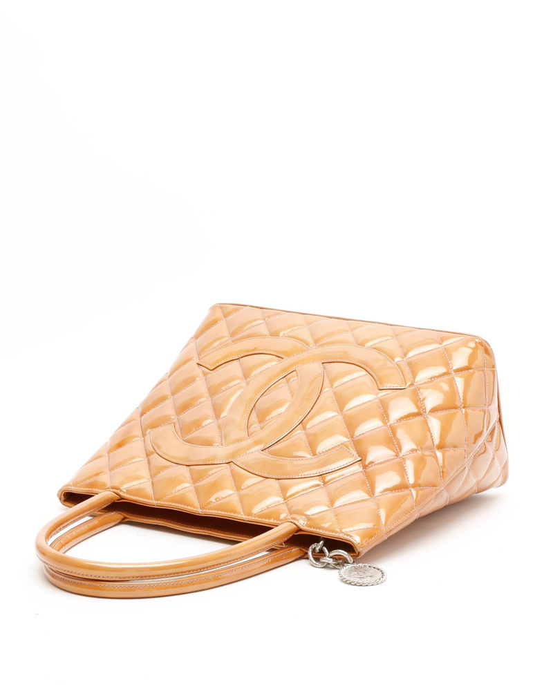 Chanel Patent Medallion Bag
