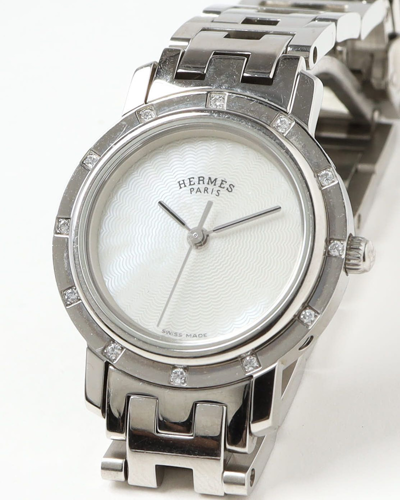 Hermès Clipper 24mm Ref CL4.230 Mother-of-Pearl Dial Watch