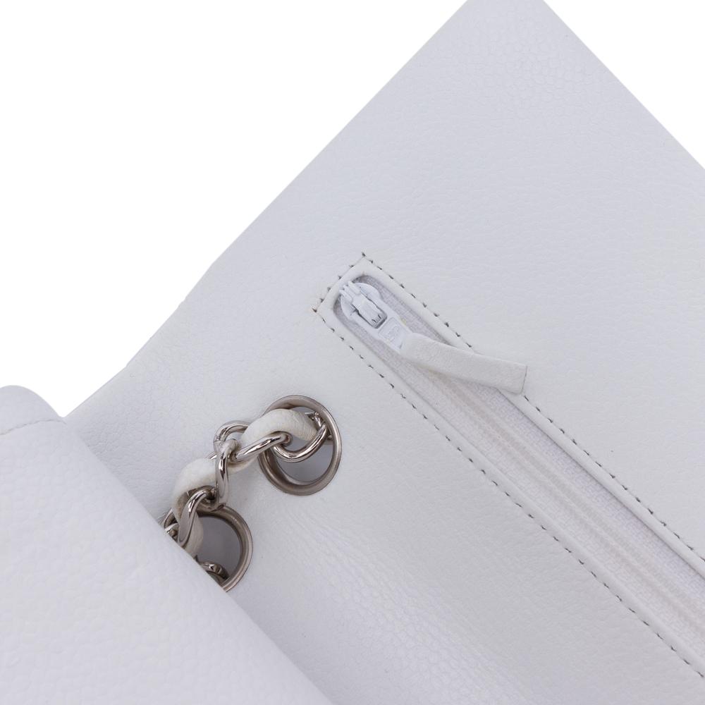 Chanel B Chanel White Caviar Leather Leather Medium Classic Caviar Double Flap France