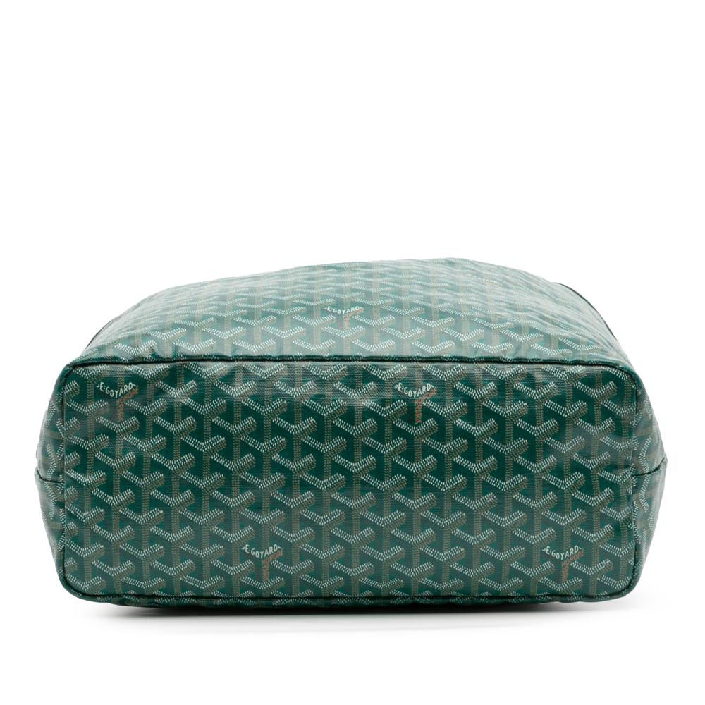 Goyard B Goyard Green Lime Coated Canvas Fabric Goyardine Saint Louis PM France