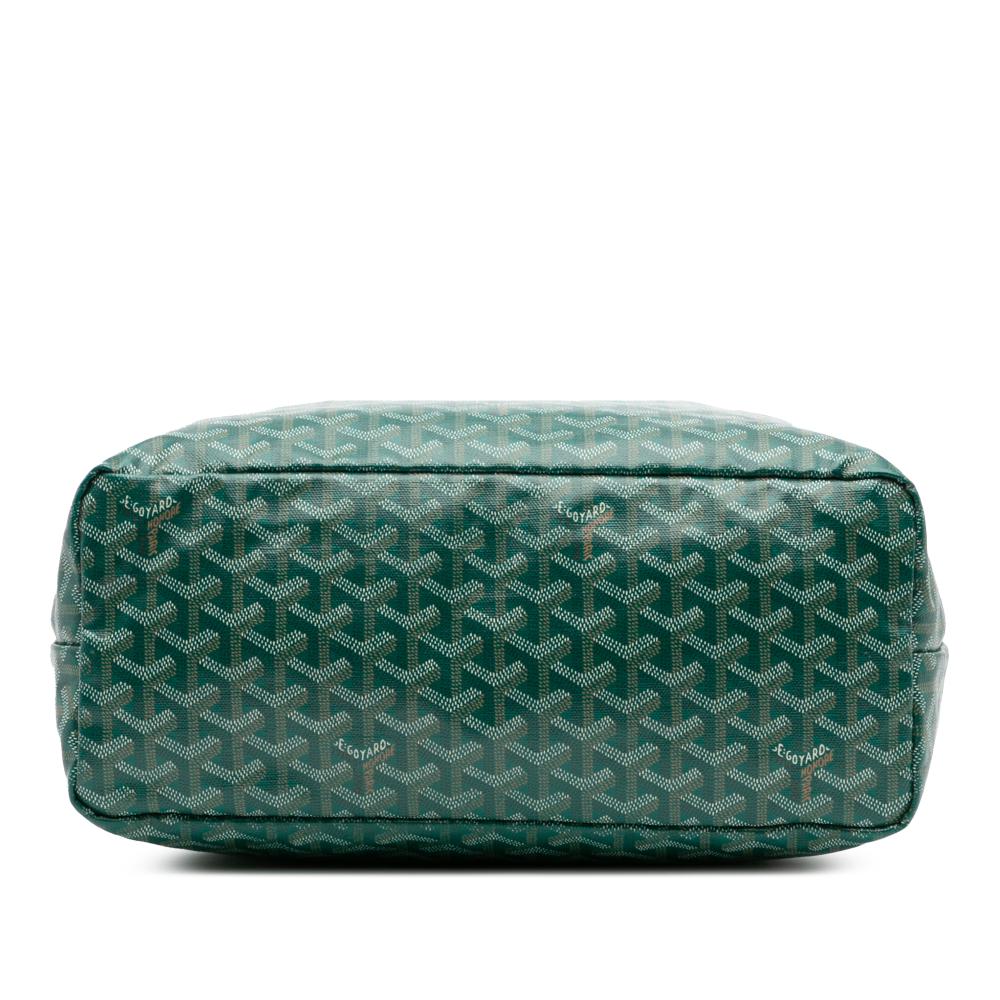 Goyard B Goyard Green Coated Canvas Fabric Goyardine Saint Louis PM France