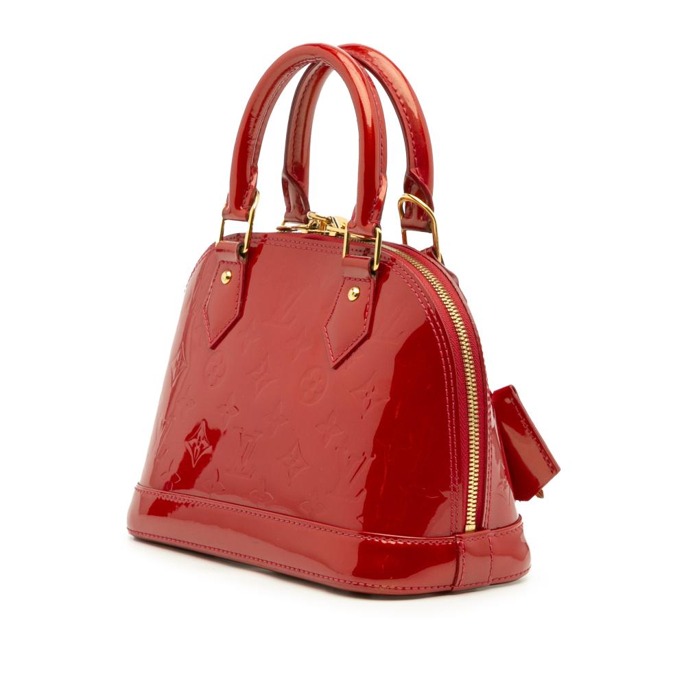 Louis Vuitton B Louis Vuitton Red Vernis Leather Leather Monogram Vernis Alma BB France