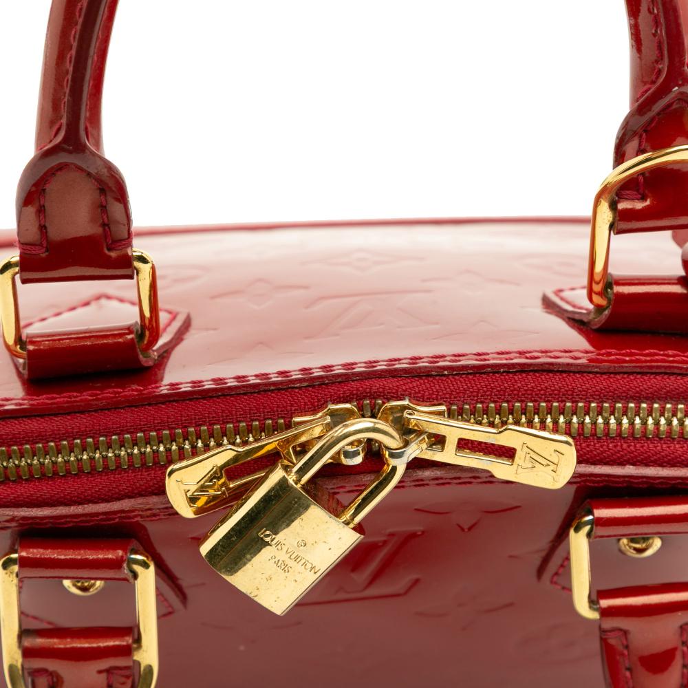 Louis Vuitton B Louis Vuitton Red Vernis Leather Leather Monogram Vernis Alma BB France