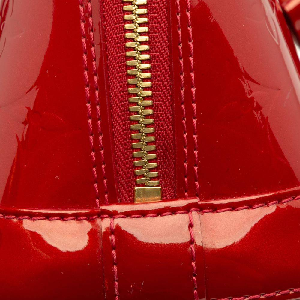 Louis Vuitton B Louis Vuitton Red Vernis Leather Leather Monogram Vernis Alma BB France