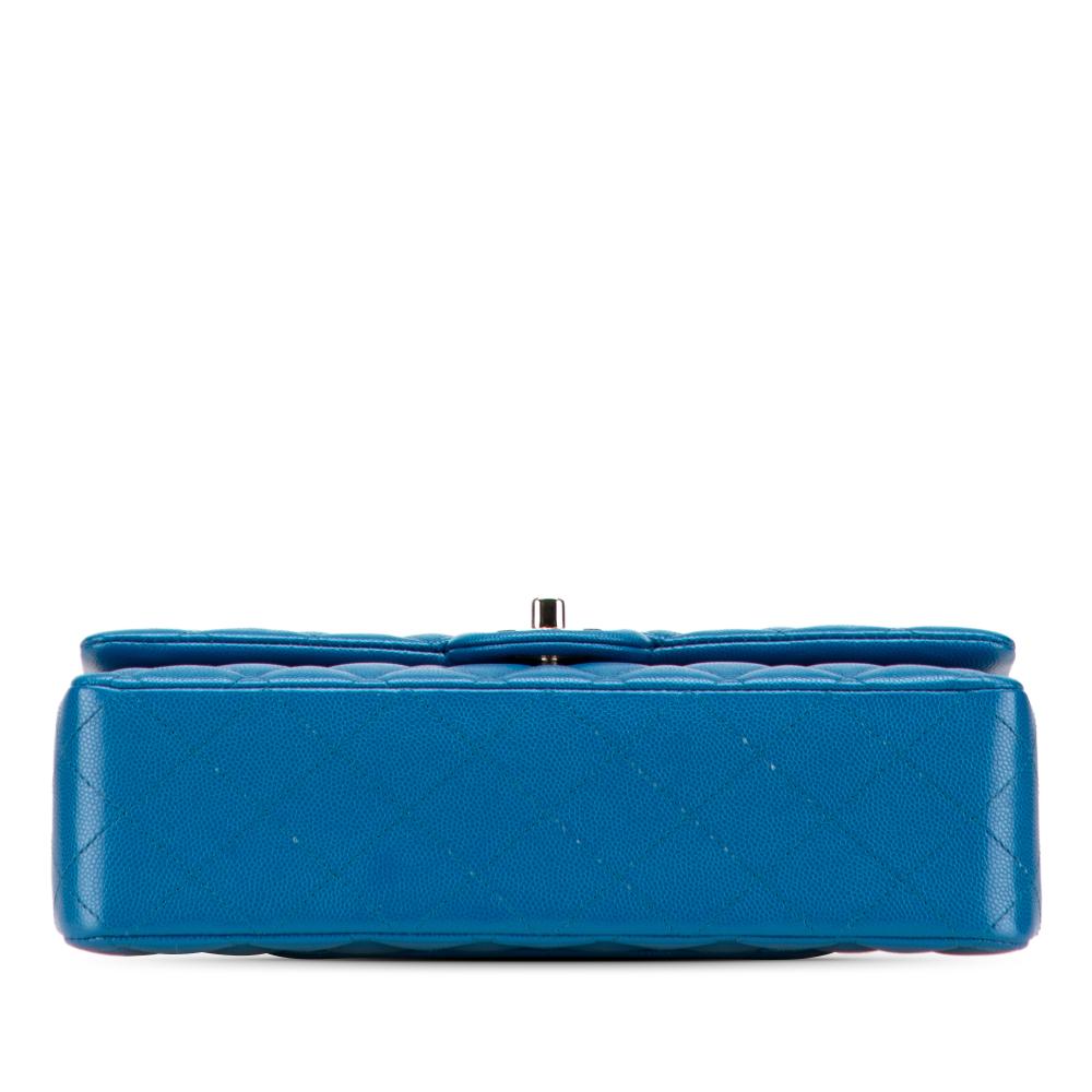 Chanel AB Chanel Blue Caviar Leather Leather Medium Classic Caviar Double Flap France