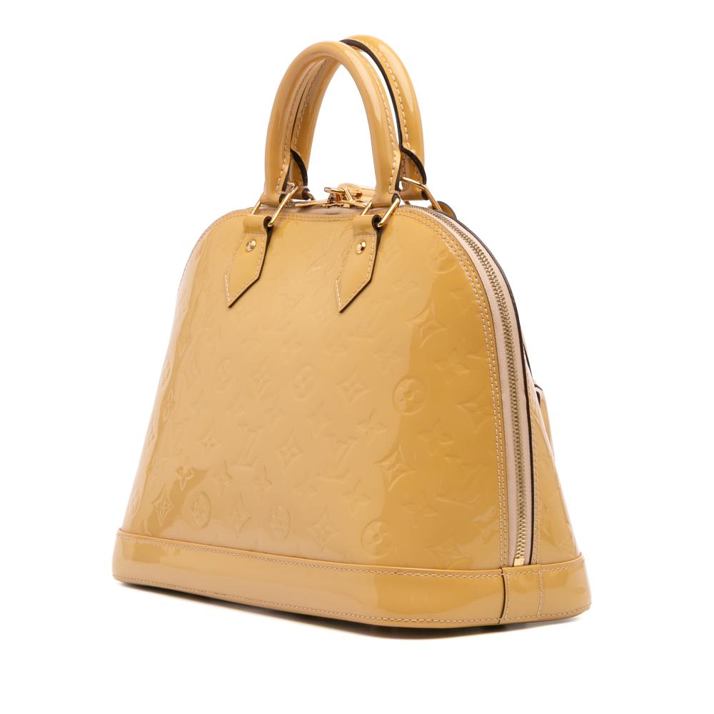 Louis Vuitton B Louis Vuitton Brown Beige Vernis Leather Leather Monogram Vernis Alma PM France