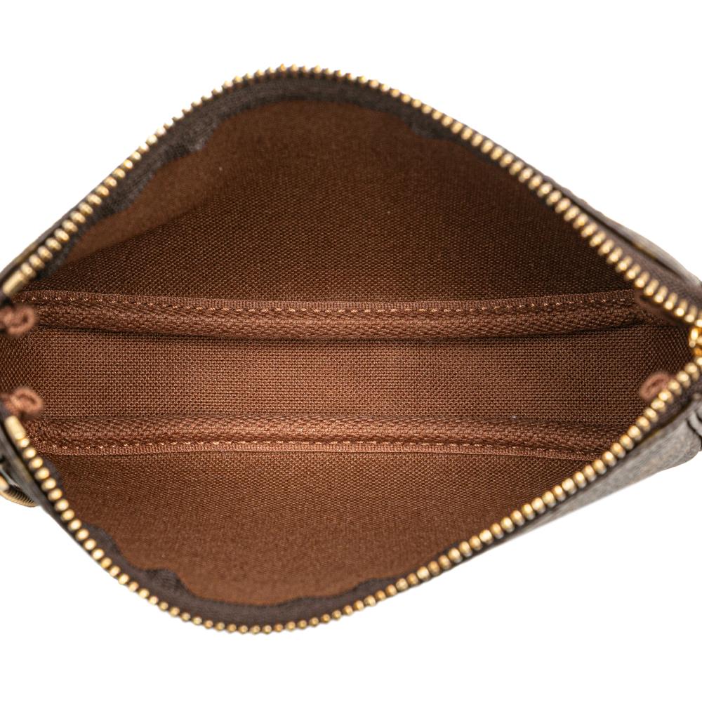 Louis Vuitton B Louis Vuitton Brown Monogram Canvas Fabric Monogram Mini Pochette Accessoires France