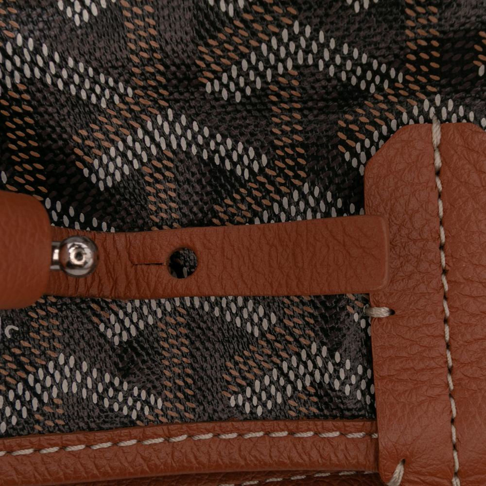 Goyard AB Goyard Black Coated Canvas Fabric Goyardine Saint Louis PM France