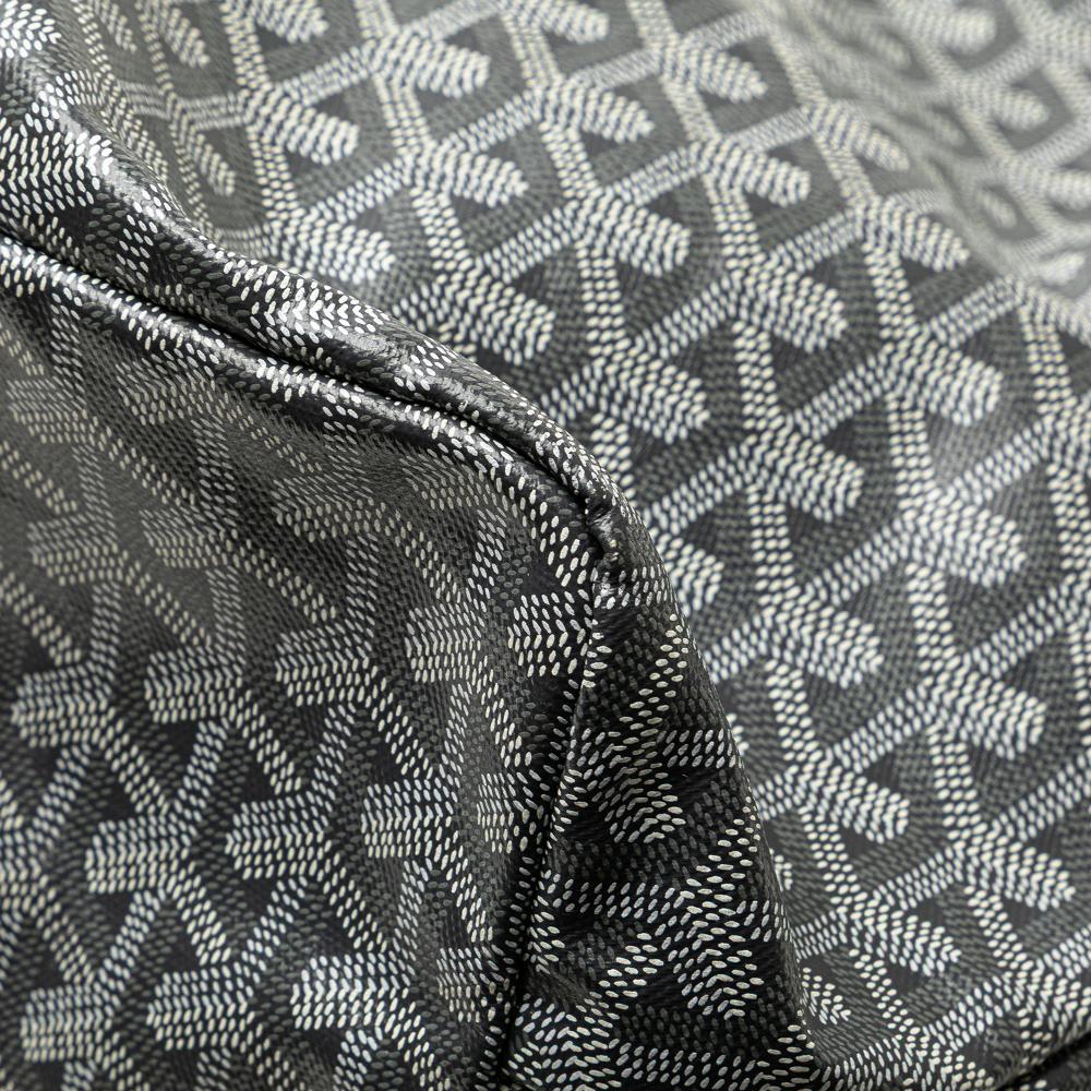 Goyard B Goyard Gray Coated Canvas Fabric Goyardine Saint Louis PM France
