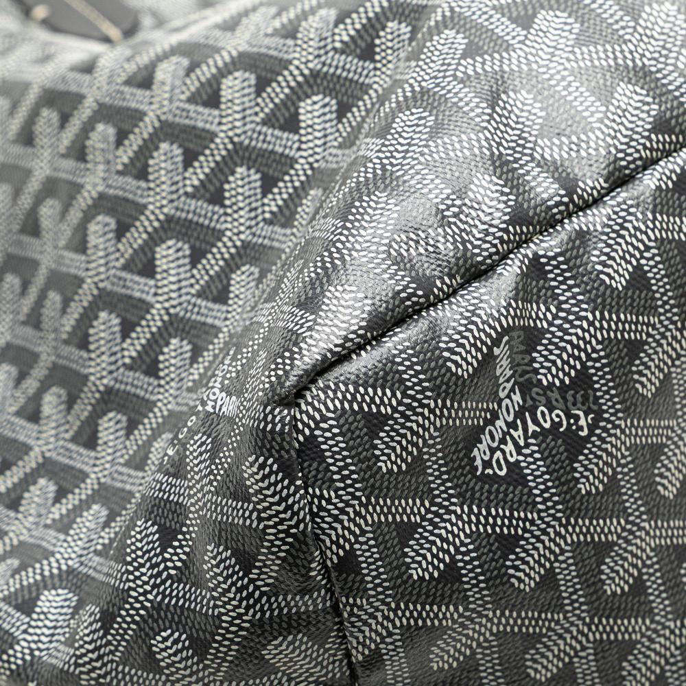 Goyard B Goyard Gray Coated Canvas Fabric Goyardine Saint Louis PM France