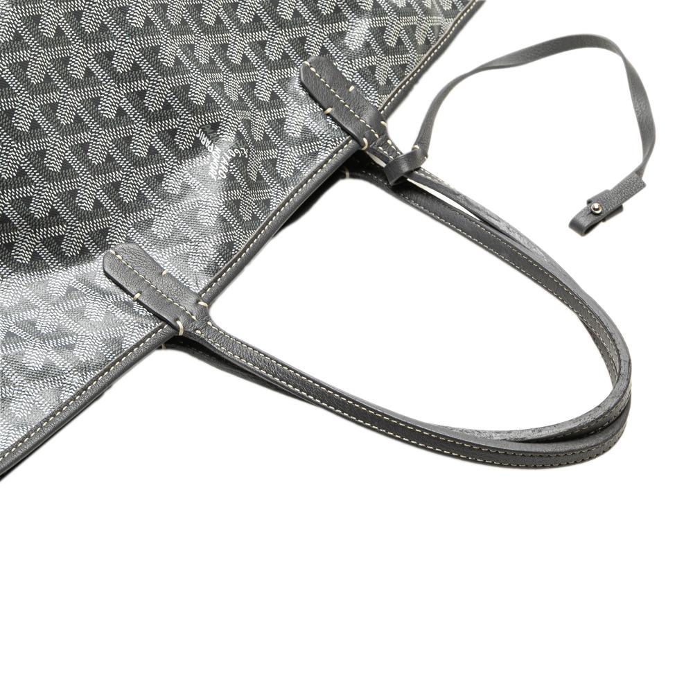 Goyard B Goyard Gray Coated Canvas Fabric Goyardine Saint Louis PM France