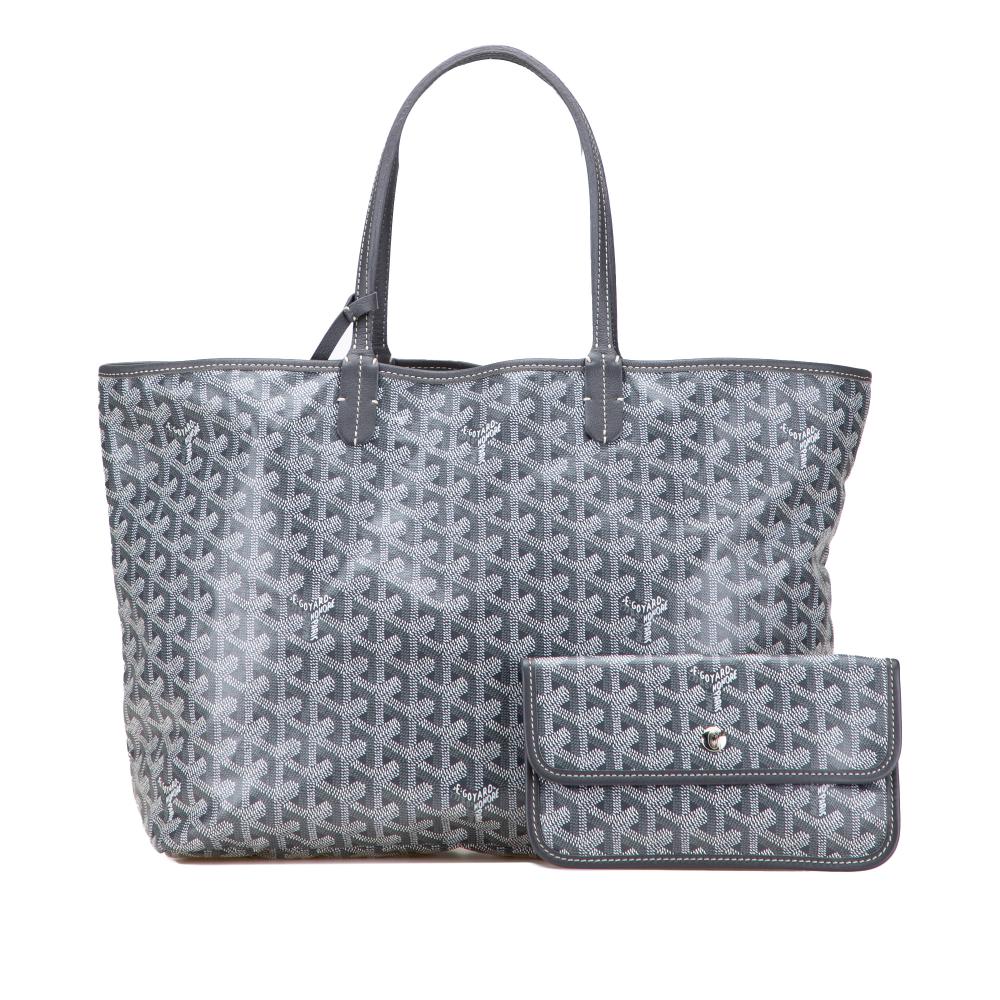 Goyard B Goyard Gray Coated Canvas Fabric Goyardine Saint Louis PM France