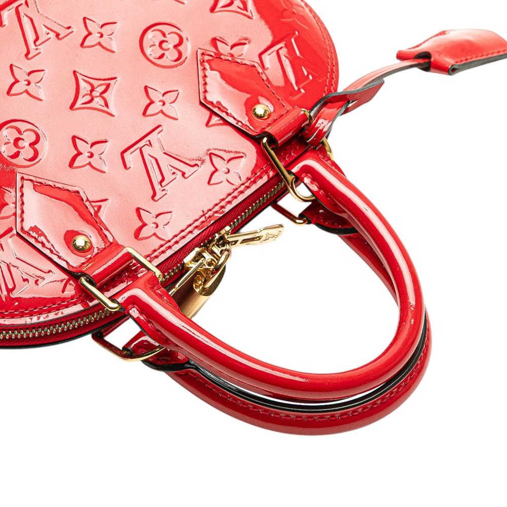 Louis Vuitton B Louis Vuitton Red Vernis Leather Leather Monogram Vernis Alma BB France