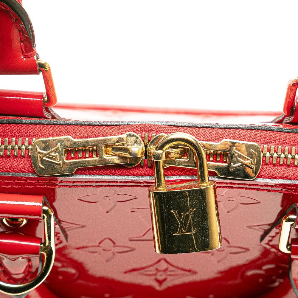 Louis Vuitton B Louis Vuitton Red Vernis Leather Leather Monogram Vernis Alma BB France