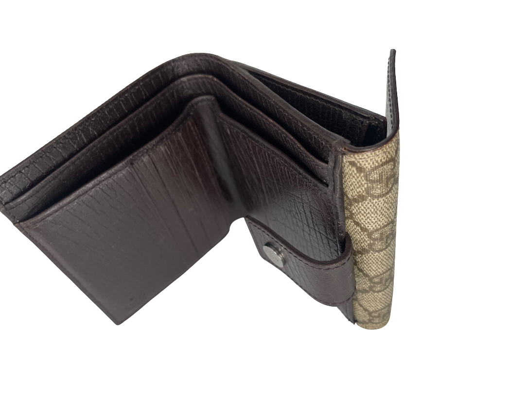 Gucci Zipped Pouch GG Coated Canvas with Applique Large