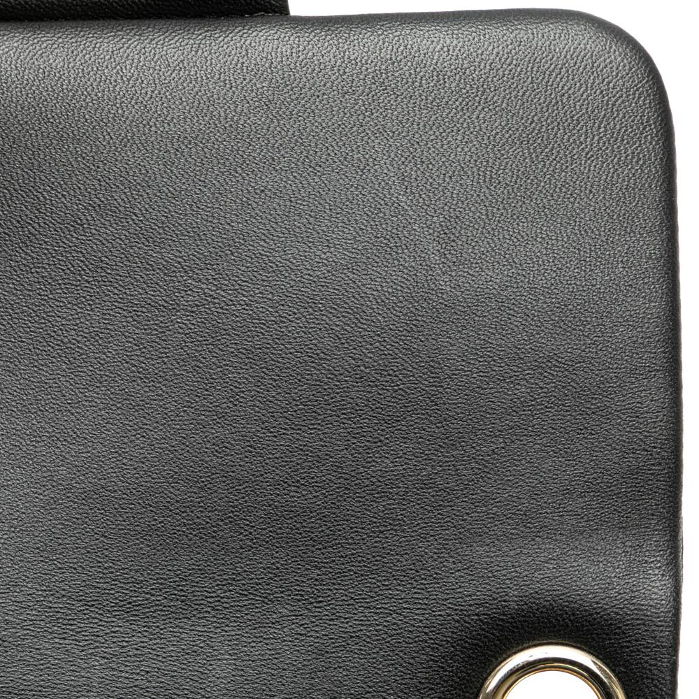 Chanel AB Chanel Black Lambskin Leather Leather Mini Square Lambskin Resin Crystal Monacoco Flap France