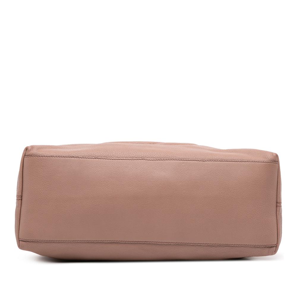 Gucci B Gucci Pink Calf Leather Medium Soho Chain Tote Italy