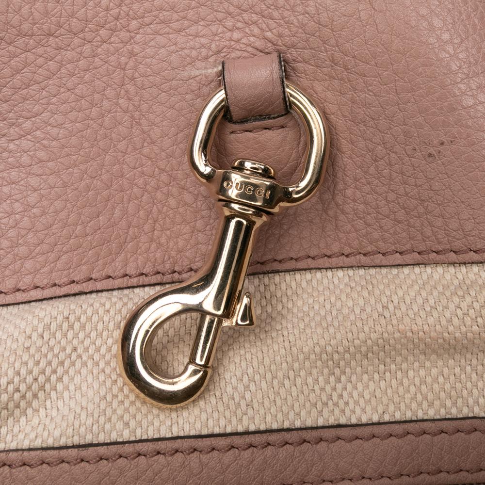 Gucci B Gucci Pink Calf Leather Medium Soho Chain Tote Italy