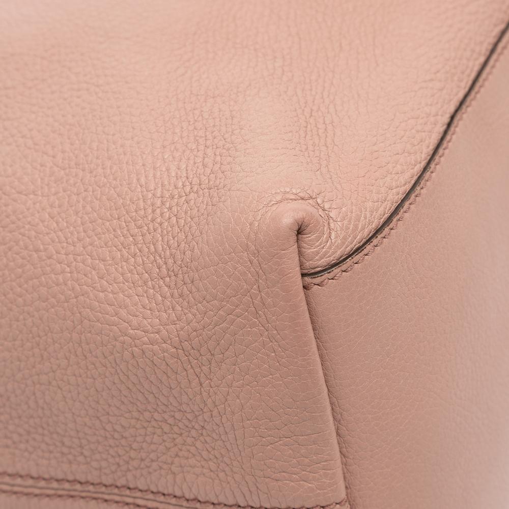 Gucci B Gucci Pink Calf Leather Medium Soho Chain Tote Italy