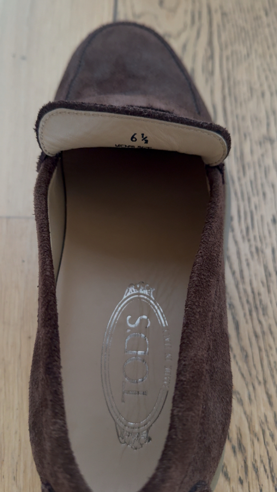 Tod's Loafers Suede 40.5 Brown New
