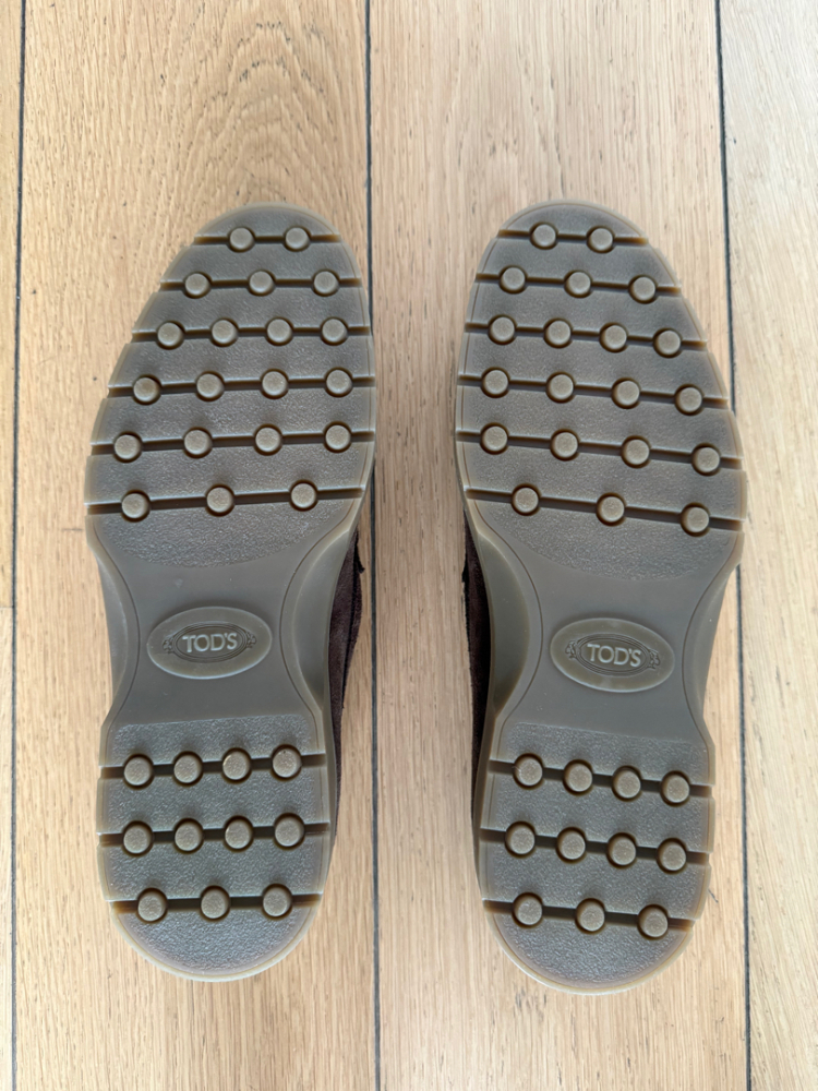 Tod's Loafers Suede 40.5 Brown New