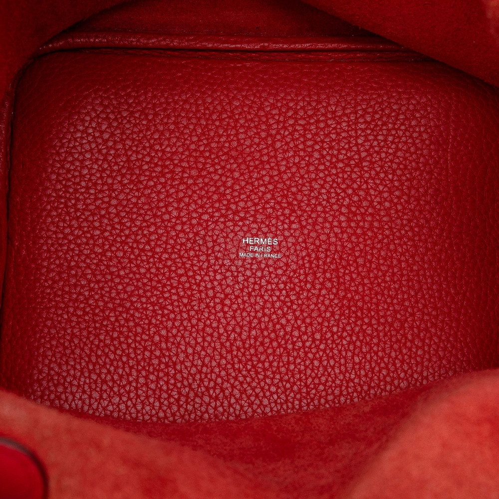 Hermès Picotin 22 Leather Lock Bucket Handbag Rouge de Coeur