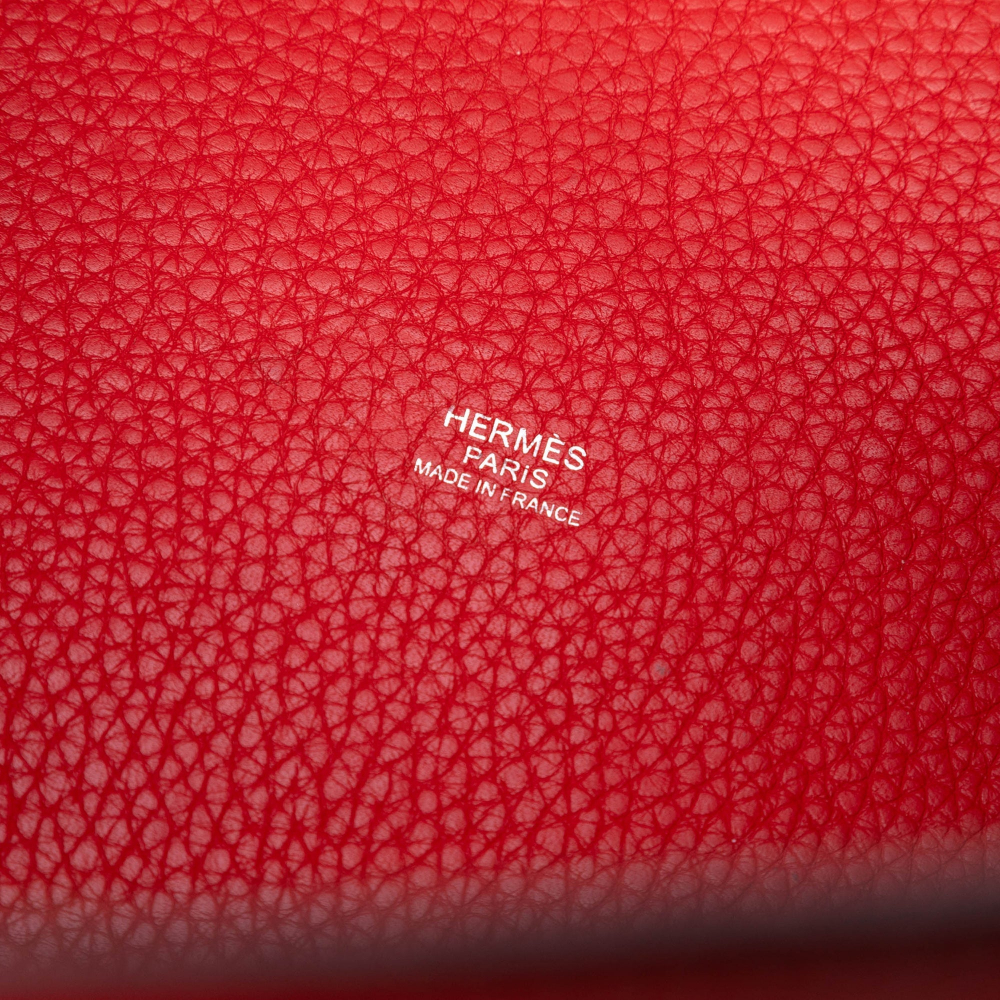 Hermès Picotin 22 Leather Lock Bucket Handbag Rouge de Coeur