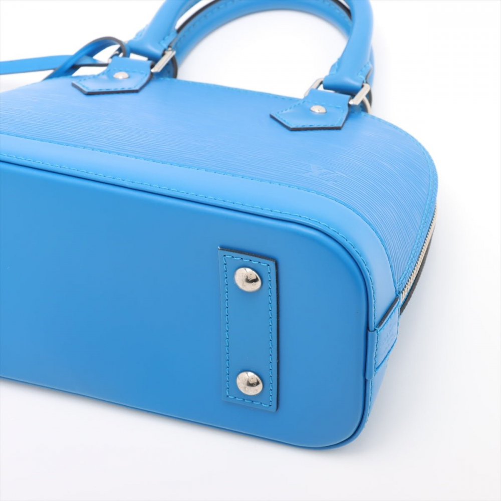 Louis Vuitton Alma BB Epi Leather Top-handle Handbag Blue