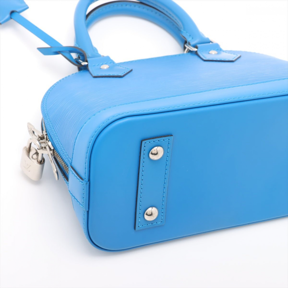 Louis Vuitton Alma BB Epi Leather Top-handle Handbag Blue