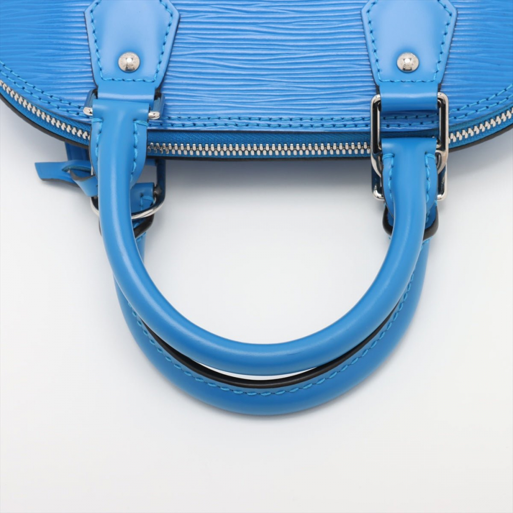 Louis Vuitton Alma BB Epi Leather Top-handle Handbag Blue