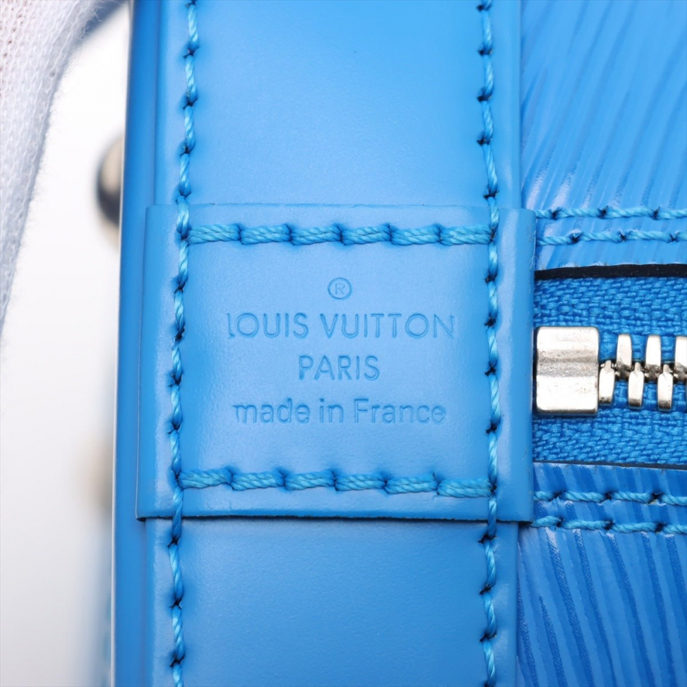 Louis Vuitton Alma BB Epi Leather Top-handle Handbag Blue