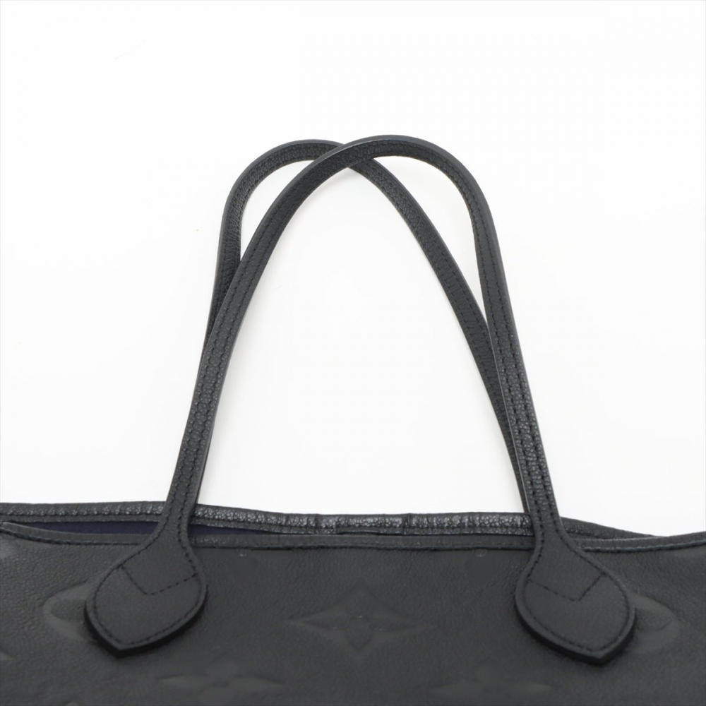 Louis Vuitton Neverfull Leather Empreinte Shopper Shoulder Bag Black
